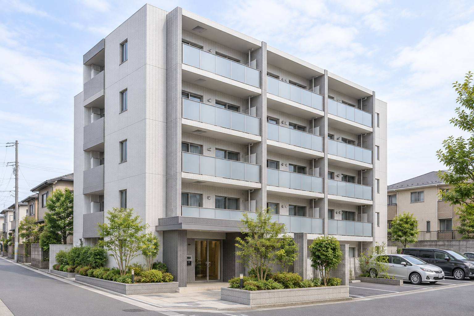 架空の集合住宅外観